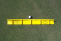 Putting Arc MSIII training aid on a putting green overhead view showing alignment guides