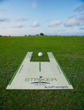 Striker 3000 strike board positioned on the fairway with a golf ball ready for impact practice